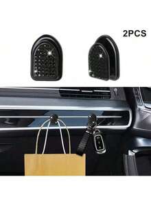 车载隐形小挂钩，镶嵌钻石，迷你白钻汽车挂钩 - 紅色 - 查看 11