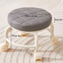 1 pieza Silla de aprendizaje para niños con polea familiar, taburete universal, taburete redondo pequeño, escalón, taburete bajo, silla de ruedas perezosa, rueda universal, pequeña silla cosida con belleza, banco famoso en internet, taburete móvil cosido con belleza - Multicolor - Ver 12