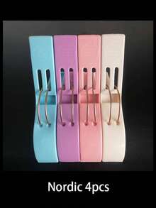 8 件/4 件沙滩巾夹、椅子夹、塑料衣架，黄色/蓝色/绿色/红色