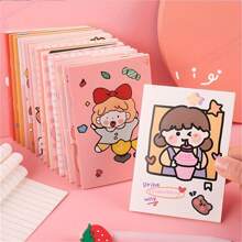 10 pièces/5 pièces/1 pièce Ensemble de mini-cahiers mignons de dessin animé, organiseur personnel avec couverture en papier, convient pour les fournitures de bureau, la papeterie pour étudiants, le petit cahier de poche portable, les fournitures scolaires, la rentrée scolaire