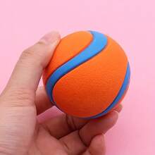 Bola de silicone durável para mastigar, 1 peça - brinquedo interativo para cães de médio porte, limpeza dos dentes e diversão na hora de brincar, suprimentos para cães - Laranja - Ver 4