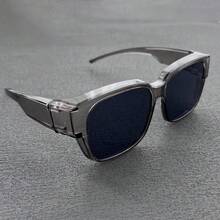 Óculos para miopia, armação grande e moderna para mulheres, cobertura total, acessórios ideais para proteção solar no verão, perfeitos para férias na praia, atividades ao ar livre, festas, viagens, dirigir, pescar e fotografia de rua. Disponíveis nas cores preto, roxo, vermelho e marrom. - Marrom - Ver 15