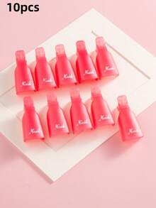 20/10 piezas Clips quitaesmalte de uñas, Pinzas para esmalte de uñas acrílicas, Clips quitaesmalte de gel, Pinzas de plástico acrílicas para manicura y limpieza de esmalte de uñas, Herramientas para la eliminación y limpieza de uñas - Multicolor - Ver 21