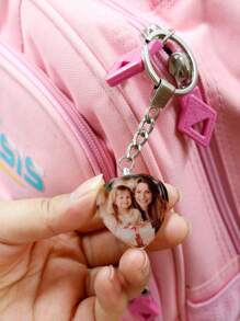Breloc personalizat din cristal cu imagine, breloc personalizat cu fotografie, brelocuri personalizabile pentru cadouri de ziua de naștere, breloc personalizat la modă pentru băieți și fete, potrivit pentru nunți, Ziua Îndrăgostiților, aniversări, absolviri, potrivit pentru chei DIY, ghiozdane de școală, genți de mână, accesoriu elegant pentru rucsac, idei de cadouri pentru el/ea, prieteni, copii, mamă, cupluri, cei mai buni prieteni, băiat, fată, familie.