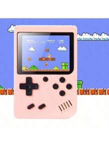 1pc Retro Handheld Game Console, Nostalgic Gift, Macaron Color Puzzle Gaming Device Toy