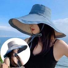 1pc Women's Plain Versatile Sun Hat, Suitable For Fashionable Commuting - MZ728 - View 14