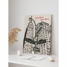 1 pezzo Poster di New York su tela, decorazione per la casa, opera d'arte da parete, decorazione per la stanza, con opzione di cornice