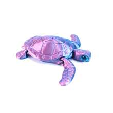 3D Printed Realistic Turtle Aquarium Decor, Movable Joints