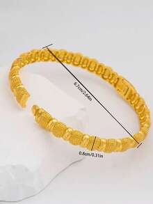 4 件 24k 金豆设计手链，中东迪拜女士时尚手链，阿拉伯和非洲婚礼礼物，感谢老师的礼物