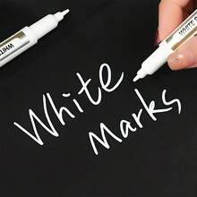 1/6/12 支白色永久性记号笔，快干，细头，油性墨水，非常适合艺术和高亮 - 彩色 - 查看 8