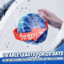 20PCS  Automatic Toilet Bowl Cleaner Tablets, Easy To Use Home Hygiene RV Toilet Bowl Cleaner, Strong Toilet Bowl Cleaner Removes Stubborn Stains, Long-Lasting Deodorant, Fresh Scent - 20 件 - 查看 2