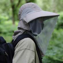 Outdoor Fishing Cap Anti Mosquito Insect Hat Fishing Hat Bug Mesh Head Net Face Protector Camping Hats Fishing Cap Anti Mosquito - Multicolor - View 3