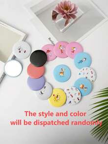 1 pezzo Specchio compatto e pieghevole per il trucco, tascabile (simile al design di un laptop), specchio per il trucco pieghevole portatile con dettagli a tastiera, colore rosa, adatto per i viaggi, essenziale per il trucco on-the-go, il miglior regalo per compleanni e lauree