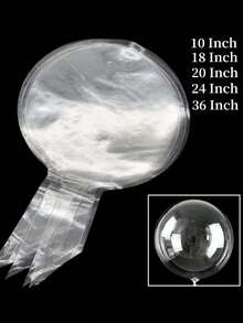 3/10/50 个 10-36 英寸透明泡泡气球，透明充气氦气球，适用于婚礼、生日派对装饰 - 無色 - 查看 17