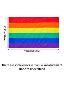 Bandera del Orgullo LGBTQ+ con colores brillantes y ojales de metal latón resistentes, para usar en exteriores e interiores, como decoración para festividades y al aire libre - Multicolor - Ver 7