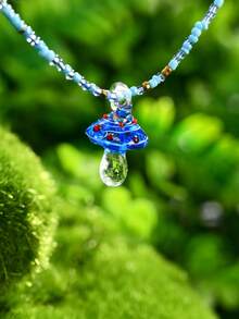 1/2/3/6/12 chiếc Dây chuyền mặt dây chuyền bằng nhựa hình nấm hạt giống thiên nhiên nhiều màu sắc thời trang, Thích hợp cho Ngày lễ tình nhân, Bạn bè, Gia đình, Quà tặng tiệc tùng, Phụ nữ mặc hàng ngày - Nhiều màu - Xem 8