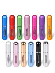 6pcs/Random Mini 5ml Aluminum Perfume Atomizer Stock Shiny/Matte Reusable Pocket Spray Bottle Back To School