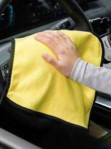 5/10 件加厚洗车毛巾，双面超柔软超细纤维布，适用于汽车和厨房清洁，可重复使用家用湿巾