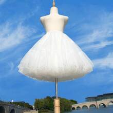 Women's Fluffy Tulle Petticoat Underskirt For Dresses Crinoline Puffy Slip Skirt Vintage Wedding Bridal Party Cosplay Lolita Fall Clothes For Women - White - View 8