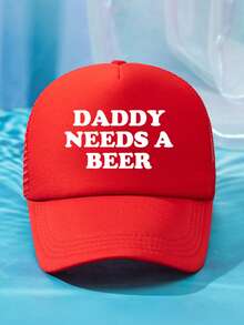 1 件男女通用字母 DADDY NEEDS A BEER 比赛日棒球帽，可调节户外遮阳帽，春秋季节，旅行，海滩度假，运动，Y2k 风格，爸爸帽，网眼透气卡车司机帽，最佳万圣节，圣诞节节日礼物 - 彩色 - 查看 20