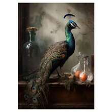 1 Pc Optional Frame Posters Wall Arts Vintage Still Life Tiger Parrot Peacock Flowers Canvas Painting Wall Decor Nordic Art Poster And Prints Picture Home Room Decor