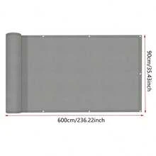 灰色不透明隐私屏风，防紫外线罩，适用于公寓阳台栏杆、户外露台、平台、门廊 - 彩色 - 查看 20