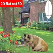 1 pieza de 30 cm/11,81 pulgadas (Plana 2D) Estaca de decoración de jardín con estilo realista de animal, jabalí silvestre realista - Decoración de jardín, césped, suelo, jardín, patio, granja, decoración exterior, regalo de inauguración de la casa, decoración del hogar, decoración de bonsái