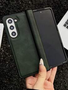 1 Stück Notizbuch im Businessstil aus Leder, kompatibel mit Samsung Galaxy Z Fold 4/5/6 & Galaxy Z Flip 4/5/6 Handyhülle