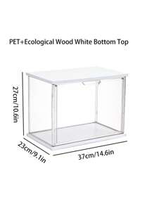 1pc Wallet Wardrobe Storage Box, Transparent Handheld Display Box, Stackable Acrylic Storage Cabinet, Plastic Storage Container For Wallets, Toys, Shoes