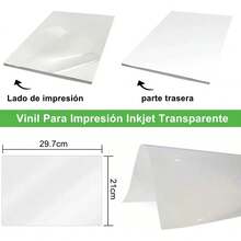 50 Vinyl For Printing Transparent Inkjet Adhesive A4