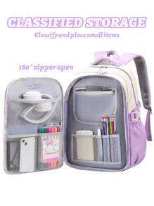 2Pcs/Set Large - Capacity Girls' Backpack With Teddy Bear Print & Portable Handbag, Coin Purse. Student Backpack Fits 15.6 - Inch Laptop, Multi - Functional Pockets. Ideal For Outdoor Travel, Back - To - School, School Trips & Daily Use