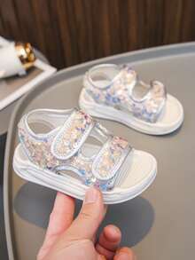 1 Par de Sandalias deportivas de suela blanda y de colores para niños y niñas - Beis - Ver 2
