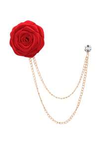 1 件男士西装/领带金叶玫瑰胸针带链，男女通用翻领别针