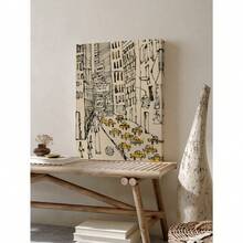 1 pieza Pintura en lienzo moderna de arte con un pequeño carro amarillo en Nueva York, decoración de arte para el hogar, decoración de sala, arte de pared opcional con marco - Multicolor - Ver 10