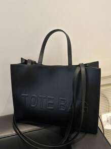 1 buc. Rucsac de umăr pentru femei, din piele PU, impermeabil, de mare capacitate, stil business casual, de culoare solidă, potrivit pentru fete, doamne, studente, nou-veniți și lucrători cu gulere albe, foarte potrivit pentru muncă, afaceri, naveta, școală.