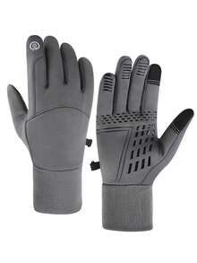 Windproof, Waterproof, Non-Slip Touchscreen Gloves For Cycling, Driving, Running, Outdoor Sports, Warm For Autumn/Winter - Black - View 3