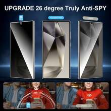 Tempered Glass For Galaxy S23 Ultra Privacy Screen Protector [2 Packs] With Camera Lens Screen Protector [2 Packs], Hardness 9h Scratch Resistant, Compatible With Fingerprint Unlock, Easy To Install 6.8 Inch Screen Protection Essentials, Applicable To Daily Shield, Office, Home Phone Screen Protector Phone Accessories Waterproof Shockproof Anti-Fall Anti-Fall Anti-Fingerprint Full Cover - Galaxy S23 Ultra Privacy Tempered Glass Screen Protector - View 5