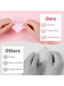 300/600/1000 paquets Lingettes pour ongles, en tissu non tissé, retirant rapidement le vernis à ongles de manière professionnelle. Équipement pour le camping et la randonnée en plein air. Couleurs assorties