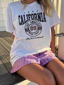 夏季休闲印花圆领短袖T恤，适合女孩和儿童 - 复古经典艺术风格，激发孩子的想象力和自我表达！童装，女孩图案T恤，夏季上衣，青少年服装 - 白色 - 查看 6