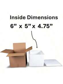 EPS Foam Cooler (Outside Dimensions: 9" X 8" X 7.5") With Shipping Box - 3 Pack, Protective, Thermal, Insulate, Shipping/Storage - Pack Of 3 (9x8x7.5) - View 3