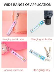 1PC Personalized Name Badge Lanyard, Name Tags ID Tags Backpack Name Tag Daycare Name Label Hooks For Backpacks Water Bottle,Warm Ambience, Autumn Home Refresh, Xmas Decoration