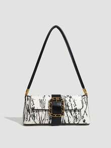 女士时尚百搭休闲日常通勤情人节礼物腋下优雅法棍包 - 彩色 - 查看 14