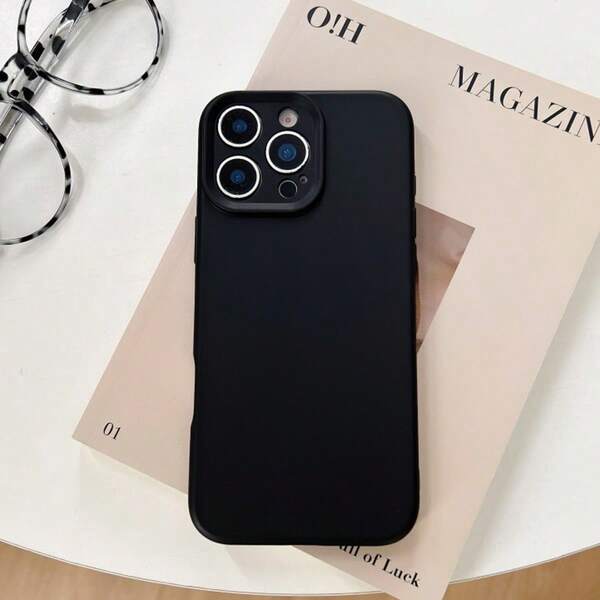 Funda de teléfono delgada y a prueba de golpes de silicona suave y minimalista, compatible con las series Apple 16 Pro Max, 15, 14, 13, 12, 11 Pro Max, Pro y Plus, resistente al agua, a las caídas y a los arañazos