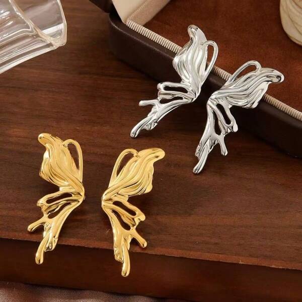 European And American Style Exaggerated Large Butterfly Earrings, Personalized High-End Earrings