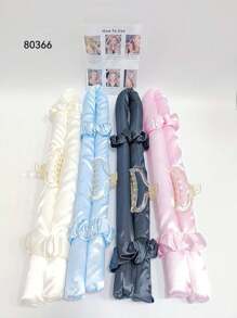 3 Stücke/Set Große Wellen Lockenstab - Schwamm Lockenwickler, Clip & Haargummis, ca. 100cm Länge, ohne Beschädigung, Schlaflocken Formung