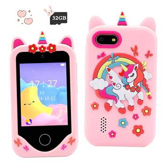 Kids' Toy Smartphone With Dual Cameras Fun Games & Music Player, Educational Christmas And Birthday Gift For Boys & Girls Ages 3-12