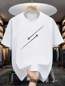 Camiseta estampada de moda para hombres PW4S - Blanco - Ver 1