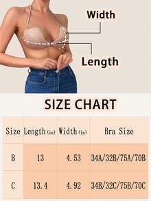 Viomisha 2pcs Female Sexy Invisible Bra Silicone Chest Patch Strong Adhesion Cool Feeling Comfortable Wedding Dress Matching Sticky Bra Push Up - 黑膚 - 查看 11
