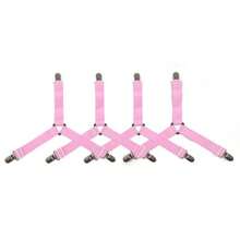 4 piezas de sujetadores de sábana triangular para el hogar, clips ajustables de fijación de sábana elástica para sofá/cama, faja de fijación de manteles, hebillas de sábana antideslizantes y anti-carreras