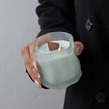 1pc Handmade Summer Beverage Scented Candle, Niche Appearance Fragrance, Blue Ice Cube Soy Wax Candle, Exquisite Gift, Girly Aroma Candle, Ethereal Atmosphere Birthday Gift For Friend - Multicolor - View 14